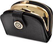 Monnari malá kožená lakovaná dámská peněženka trojúhelníková peněženka - černá - 3