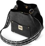 Kabelka monnari stylový kufřík pevné dno popruh s aztéckymi vzory - černá - 3