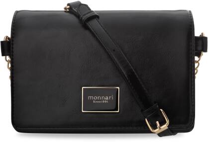 Monnari klasická elegantní dámská kabelka přes rameno s řetízkem - černá
