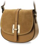 Italská listonoška se semišovou klopou vera pelle šedý - 2