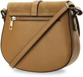 Italská crossbody kabelka s semišovou klopou VERA PELLE - šedá - 3