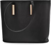 Klasická dámská kabelka shopper bag elegantní taška loďka přes rameno - černá - 3