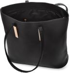 Klasická dámská kabelka shopper bag elegantní taška loďka přes rameno - černá - 2