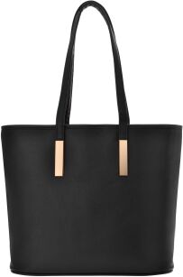 Klasická dámská kabelka shopper bag elegantní taška přes rameno - černá