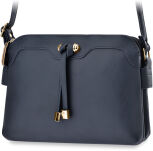 Klasické listonoška s dlouhým popruhem dvoukomorová taška s přivěškemm - 9