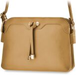 Klasické listonoška s dlouhým popruhem dvoukomorová taška s přivěškemm - 10