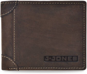 Skladná pánská kožená peněženka jennifer jones v přírodním stylu rfid secure - hnědá
