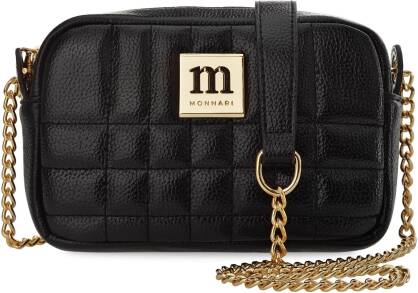 Monnari prošívaná malá dámská elegantní kabelka s řetízkem - černá