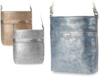 Lesklá malá dámská crossbody kabelka - růžová - 6