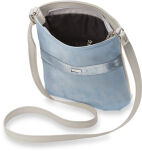 Lesklá malá dámská crossbody kabelka - růžová - 5