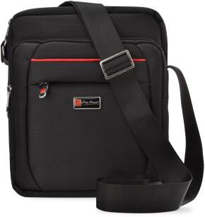 Bag street robustní sportovní pánská taška velká crossbag taška městská prostorná taška s místem na tablet - černá