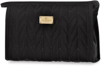 Peterson kosmetická taštička prošívaná, prostorná, praktický organizér do kabelky na kosmetiku - černá - 2