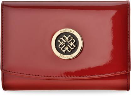 Monnari elegantní lakovaná kabelka funkční středně velká kožená dámská peněženka - červená