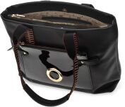 Monnari velká tříkomorová taška shopper velká aktovka lodička na rameno - černá - 4