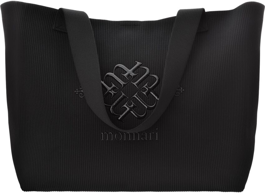 Monnari shopper taška dámská prostorná volná taška vak na rameno - černá