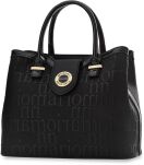 Monnari dámská elegantní kabelka pevná kufříková taška s logem - černá - 2