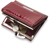 Malá elegantní portmonka lakovaná dámská peněženka - černá - 3