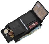 Dárková sada Rovicky v elegantní krabičce pánská bezpečná peněženka RFID + opasek - černá - 6