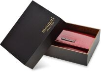 Lakovaná dámská peněženka monnari kožená portmonka na patentku hadový vzor - červená - 3