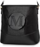 Monnari prostorná crossbody kabelka s velkým logem dámská taška - černá - 2