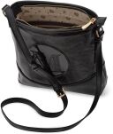 Monnari prostorná crossbody kabelka s velkým logem dámská taška - černá - 3