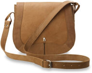 Velká dámská kožená crossbody kabelka - pravá kůže - šedá - 3