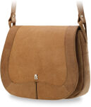 Dámská listonoška kabelka přírodní kůže šedý - 2