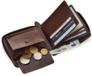 Kožená německá pánská peněženka se zapínáním  wild things only hnědá - 5