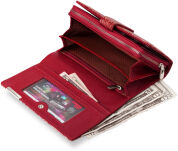 Elegantní lakovaná dámská peněženka červená - 7