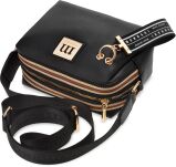 Monnari malá kabelka s přívěskem městská pošťácká crossbody - černá - 3