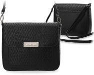 Vkusná dámská kabelka značky monnari s klopou se zdobením černá - 6