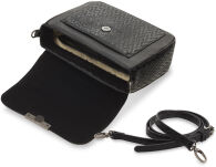 Vkusná dámská kabelka značky monnari s klopou se zdobením černá - 4