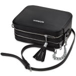 Klasická dámská kabelka Victoria&Co elegantní crossbody na řetízku kufřík - černá - 4