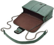 Retro crossbody kabelka s řetízkem a ozdobnou přezkou - béžová - 3