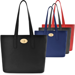 Klasická kabelka dámská na rameno shopper taška nákupní na zip s ozdobným zapínáním