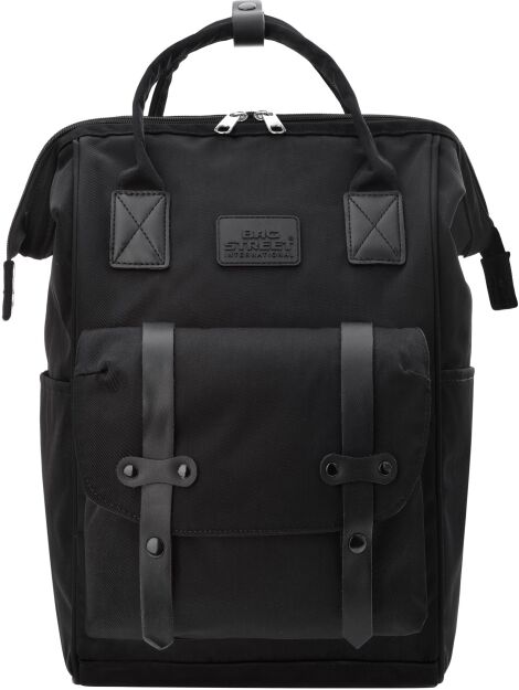 Městský školní batoh A4 pro práci na univerzitě, příruční 2v1 outdoor - černý