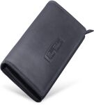 Praktická dámská kabelka z přírodní kůže - tmavě modrá - 2