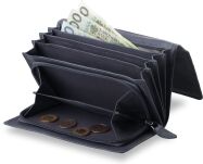 Praktická dámská kabelka z přírodní kůže - tmavě modrá - 4