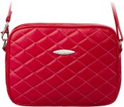 Malá prošívaná crossbody kabelka – červená - 6