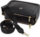 Rovicky klasická dámská kabelka pošťácká brašna s kapsami a dlouhým popruhem - černá - 3