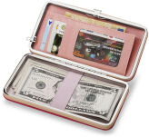 Elegantní peněženka psaníčko pouzdro bota botka zdobená béžová - 4