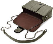 Retro crossbody kabelka s řetízkem a ozdobnou přezkou - zelená - 3