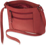 Malá dámská crossbody kabelka univerzální s kapsami - červená - 3