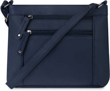Malá dámská crossbody kabelka univerzální s kapsami - červená