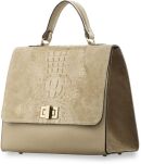 Vkusný kufřík,dámská kabelka made in italy - přírodní kůže černá - 3