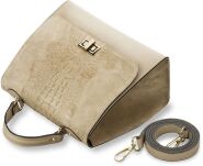 Vkusný kufřík,dámská kabelka made in italy - přírodní kůže černá - 5