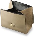 Vkusný kufřík,dámská kabelka made in italy - přírodní kůže černá - 6