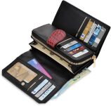 Dámská peněženka s klopou Monnari, peněženka na zip a cvok - bordová - 2