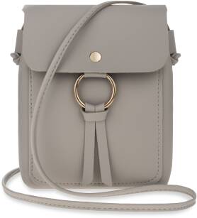 Malá dámská stylová elegantní kabelka listonoška - šedá