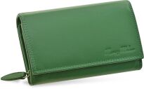 Velká dámská kožená peněženka na zip money maker velká měkká pravá kožená peněženka rfid secure - zelená - 2